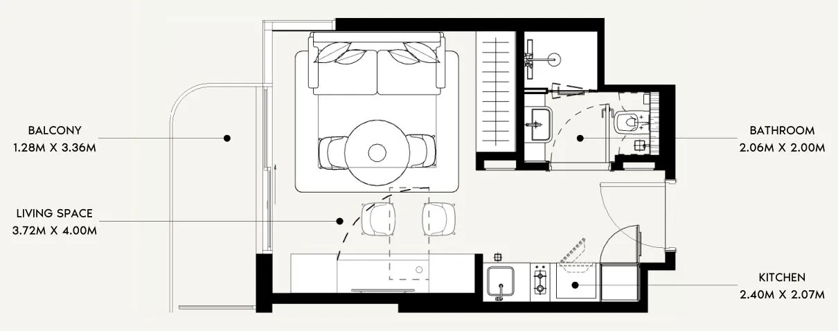 Floor plan — Studio