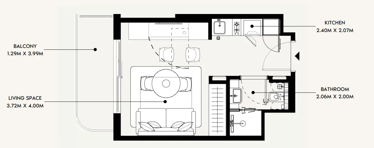 Floor plan — Studio