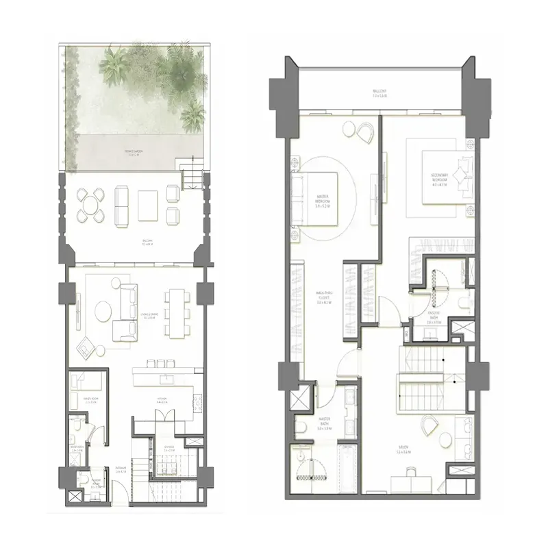 Floor plan — 2 BR