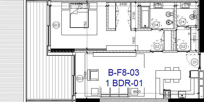 Floor plan — 1 BR