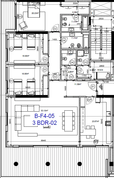 Floor plan — 3 BR