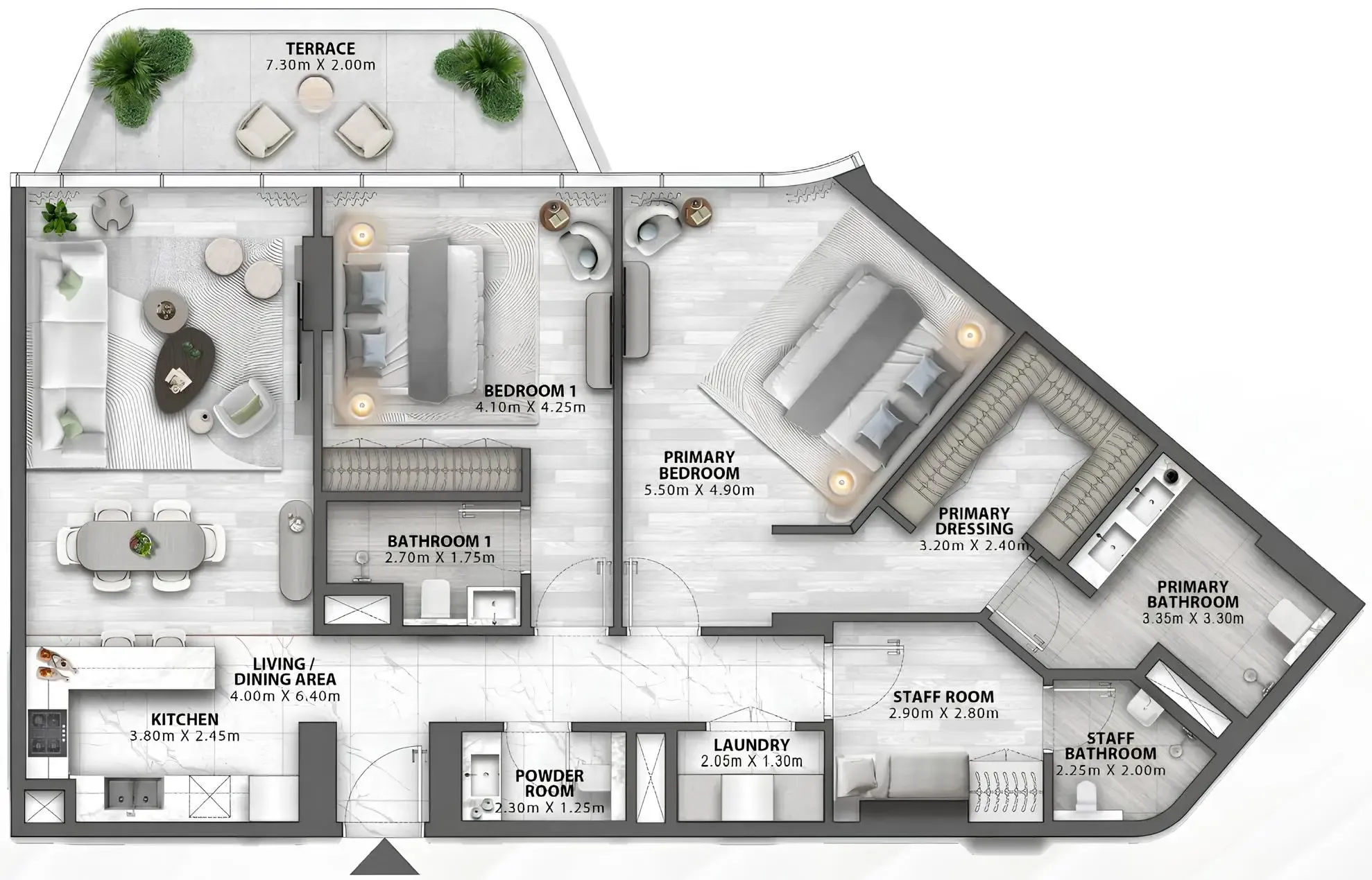 Floor plan — 2 BR