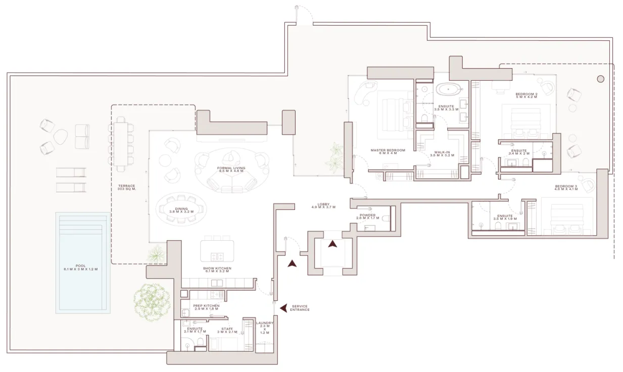 Floor plan — 3.5 BR