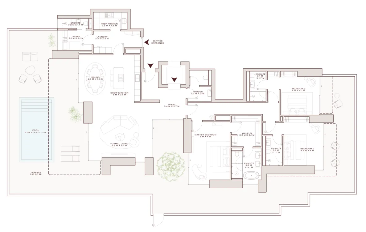Floor plan — 3.5 BR