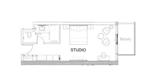 Floor plan — Studio