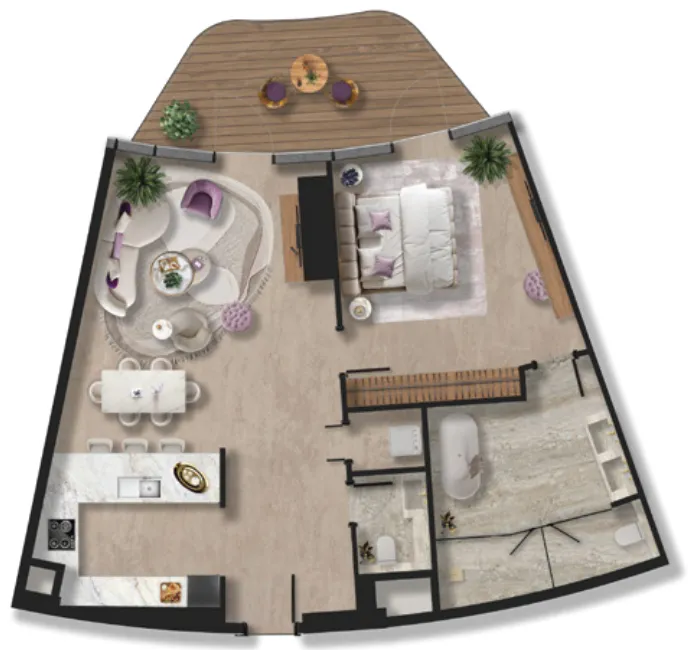 Floor plan — 1 BR