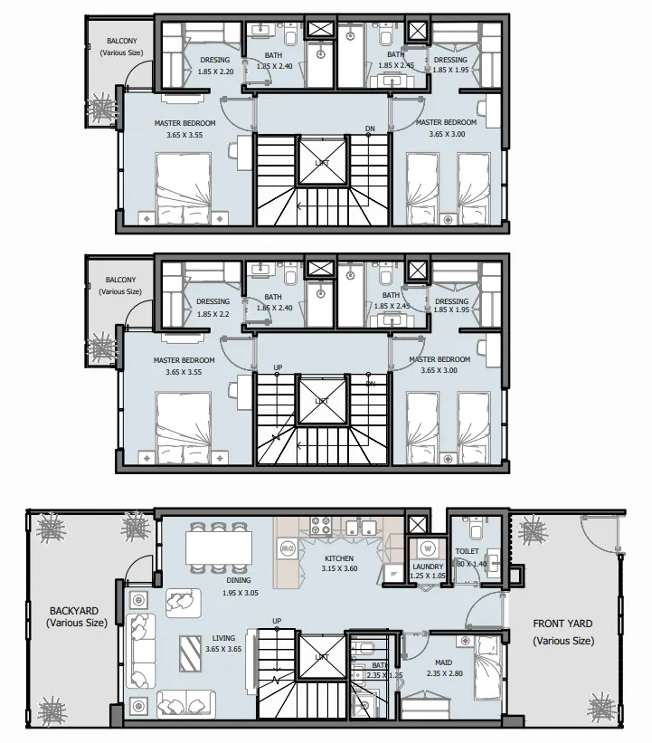 Floor plan — 4 BR