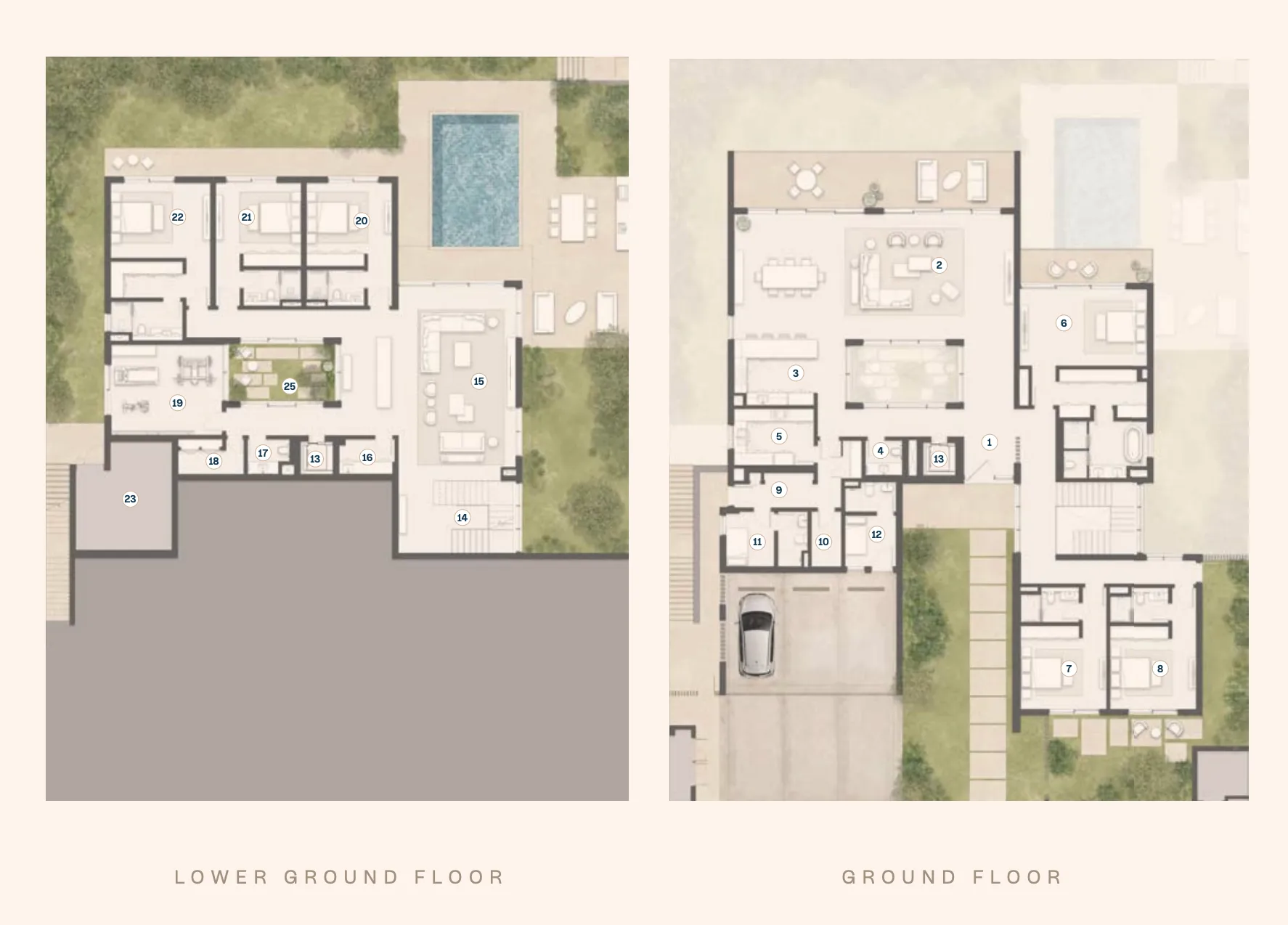 Floor plan — 6 BR