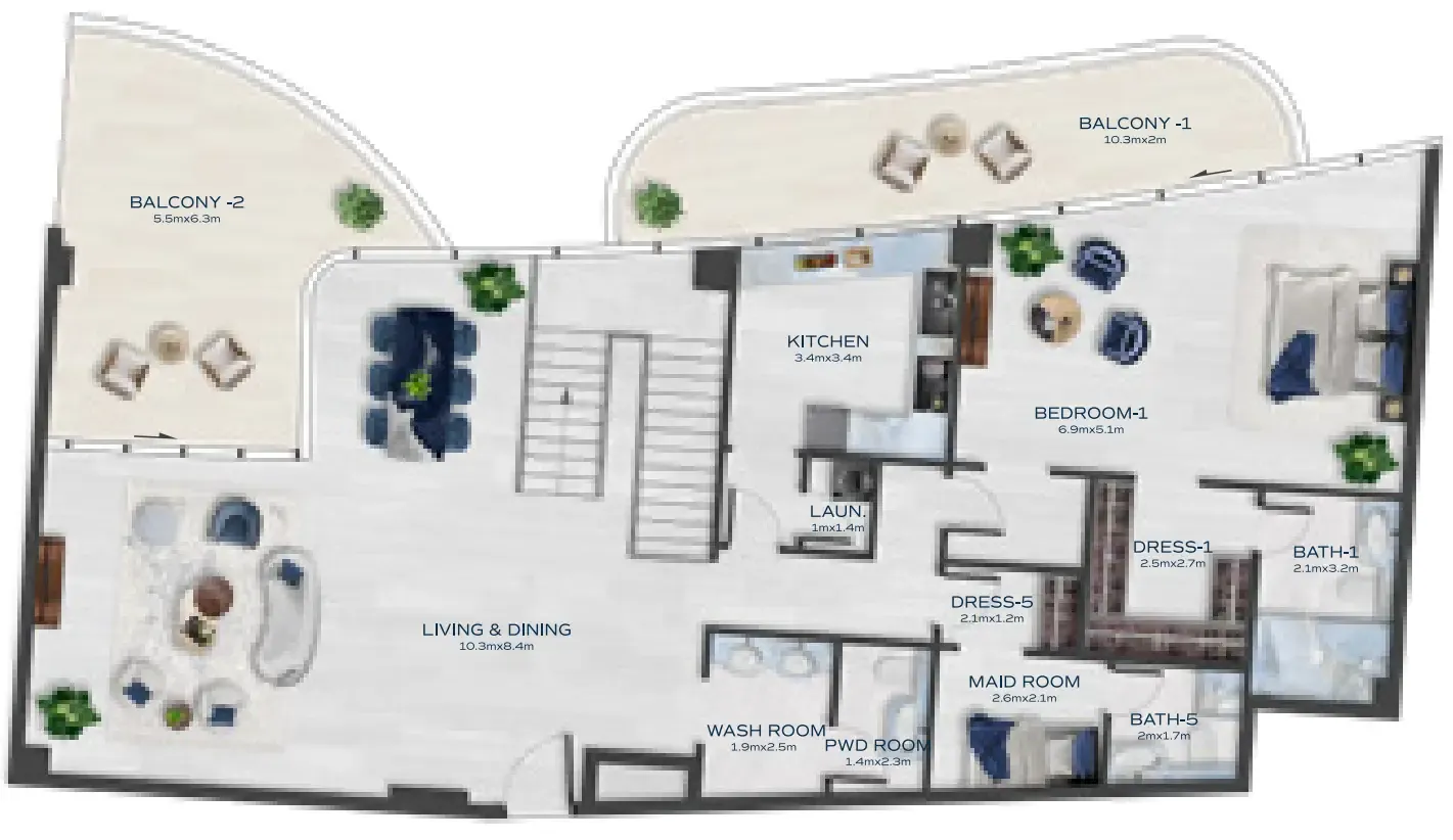 Floor plan — 4 BR