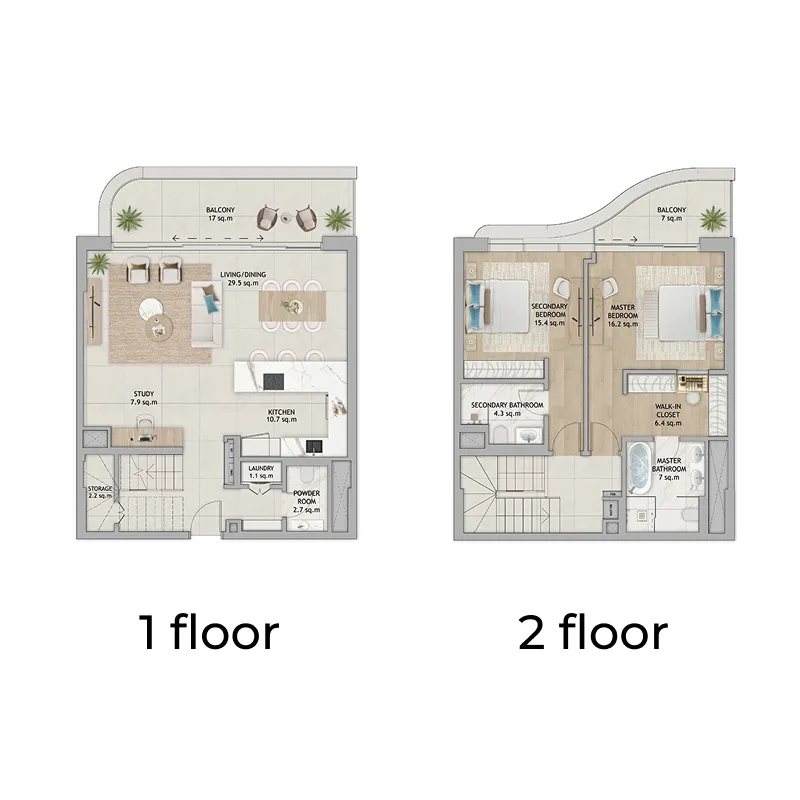 Floor plan — 2 BR