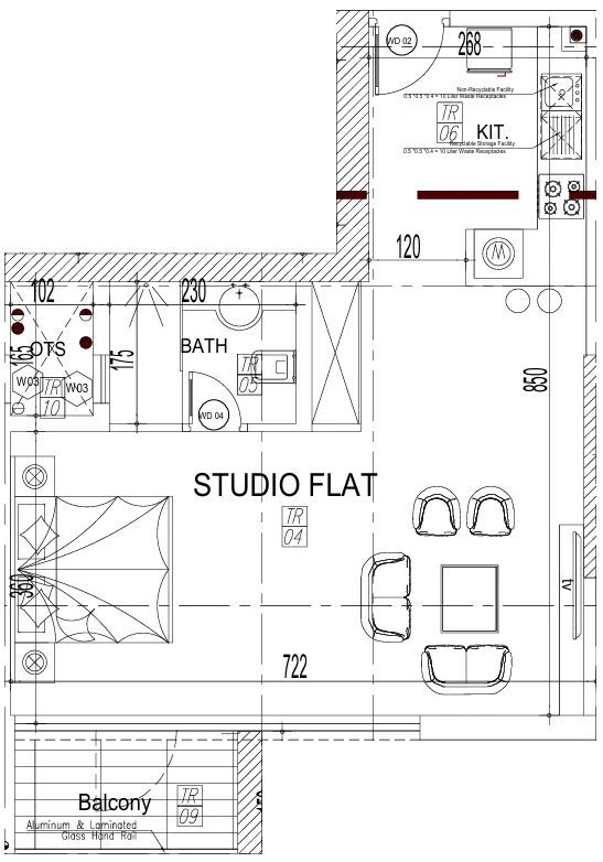 Floor plan — Studio