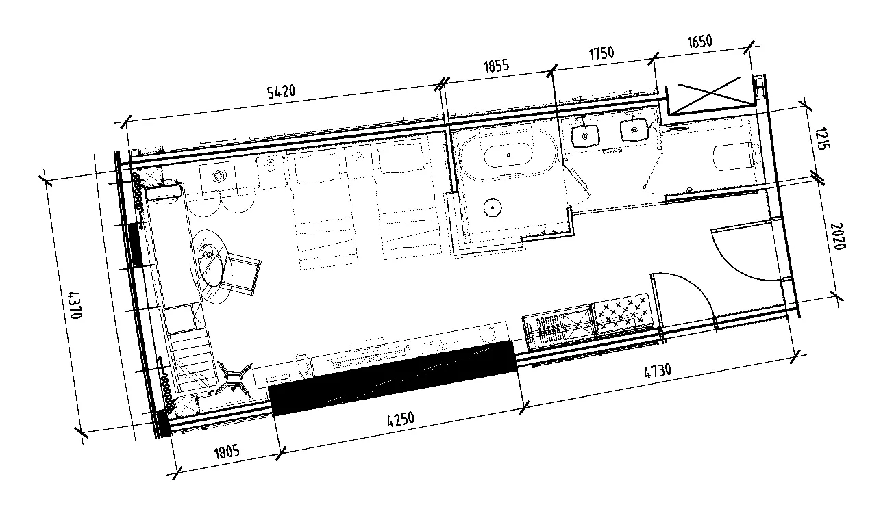 Floor plan — Studio