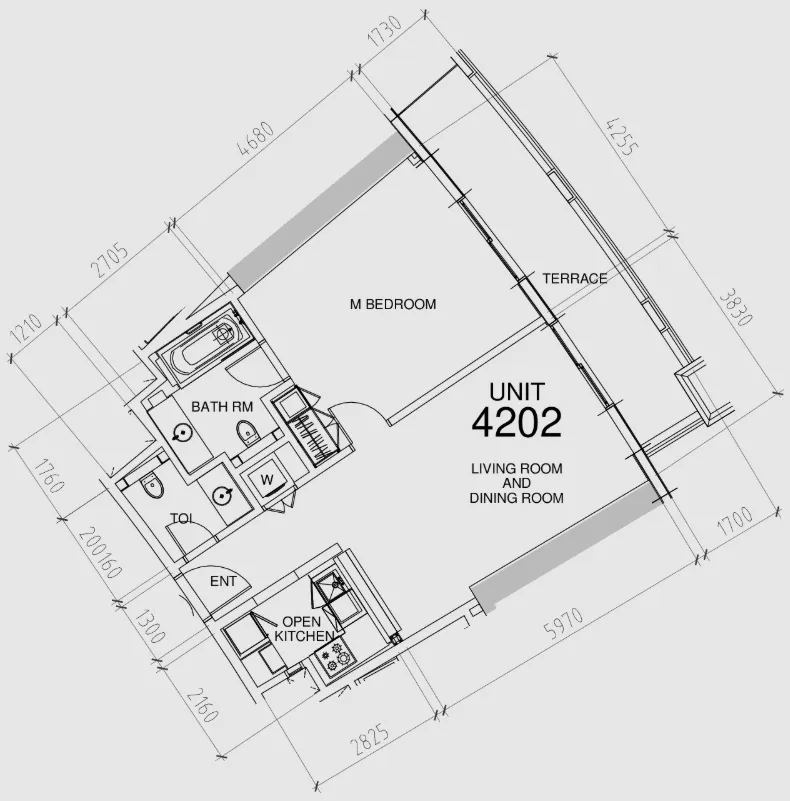 Floor plan — 1 BR