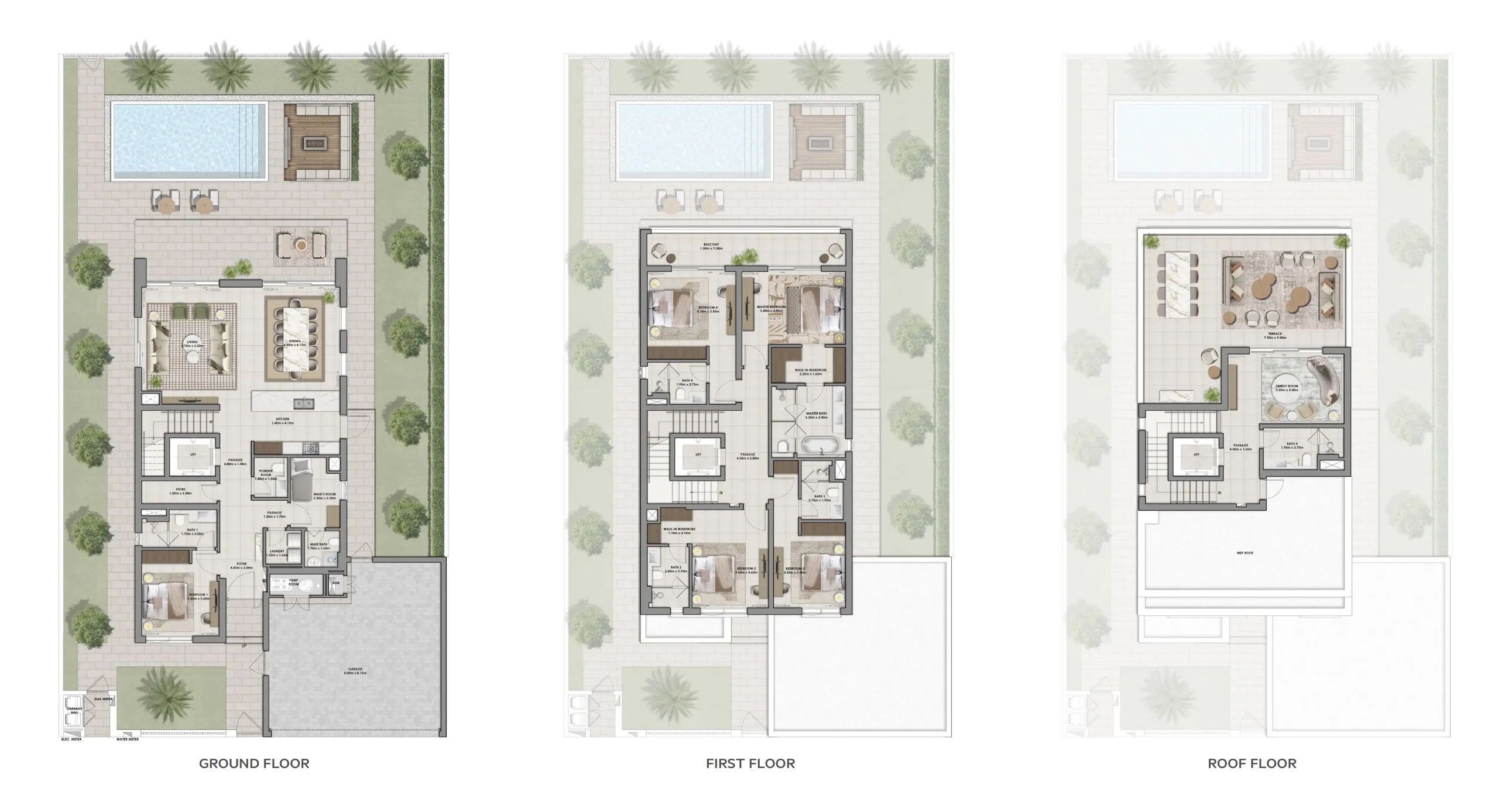 Floor plan — 5 BR