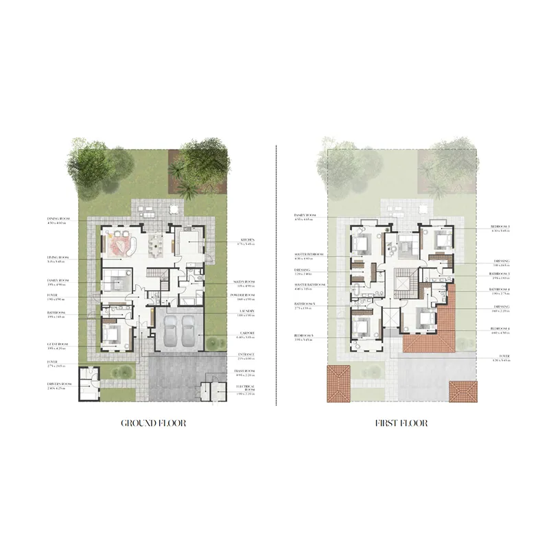Floor plan — 5 BR