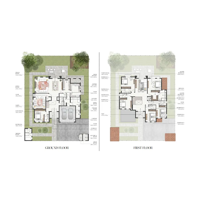 Floor plan — 6 BR