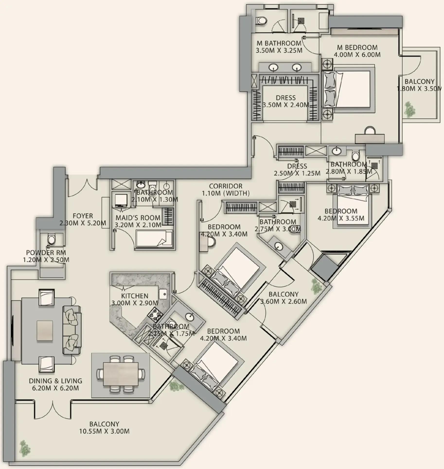 Floor plan — 4.5 BR