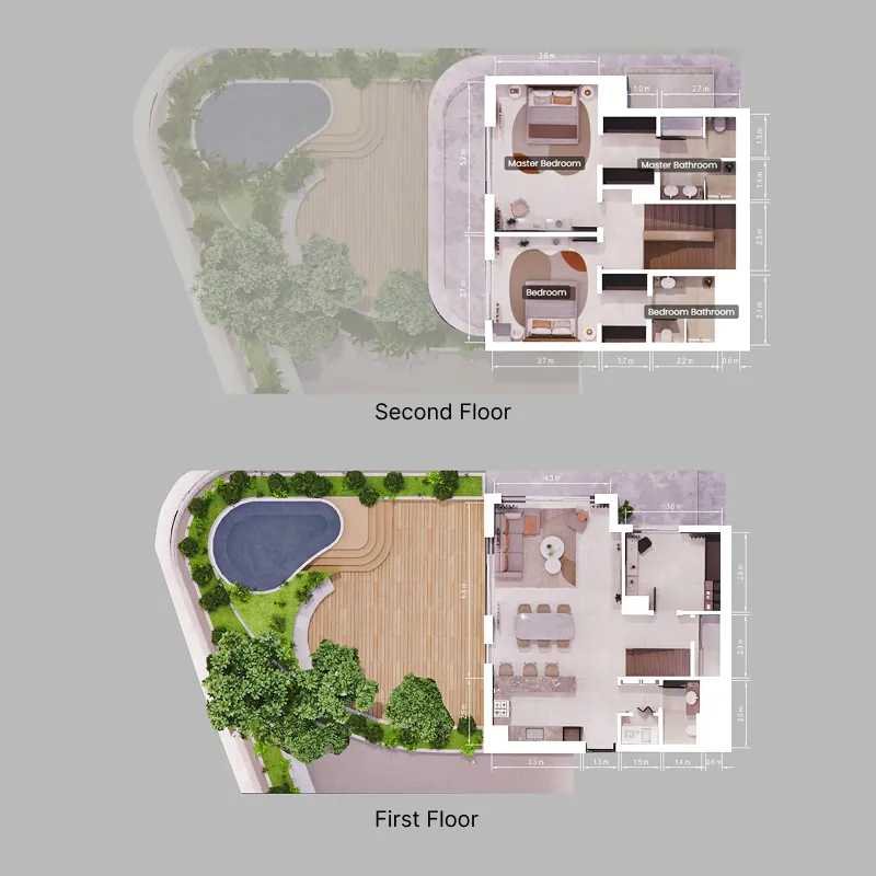Floor plan — 2 BR