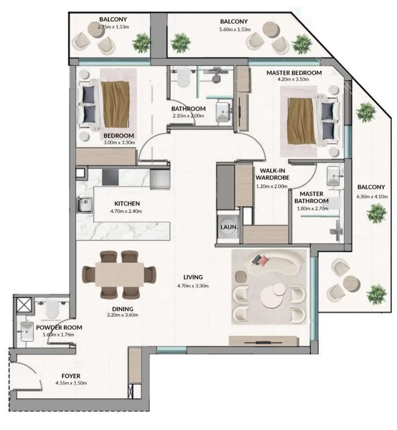 Floor plan — 2 BR