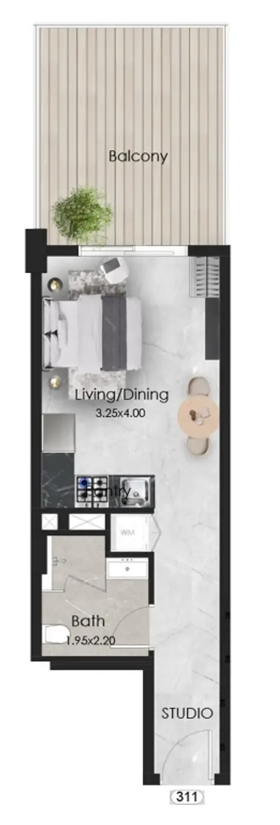 Floor plan — Studio