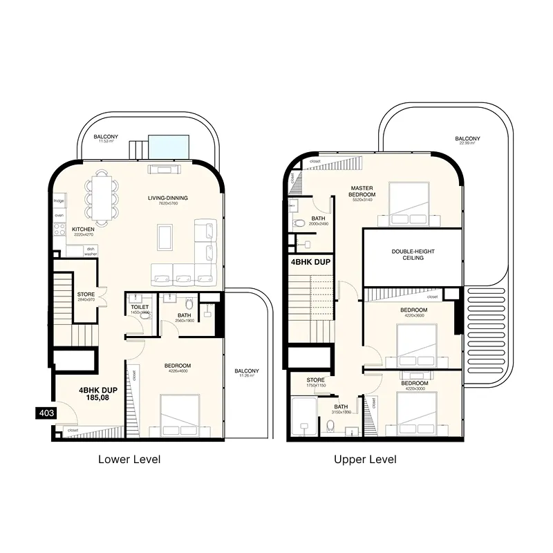 Floor plan — 4 BR