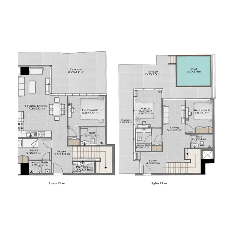 Floor plan — 3 BR