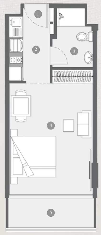 Floor plan — Studio