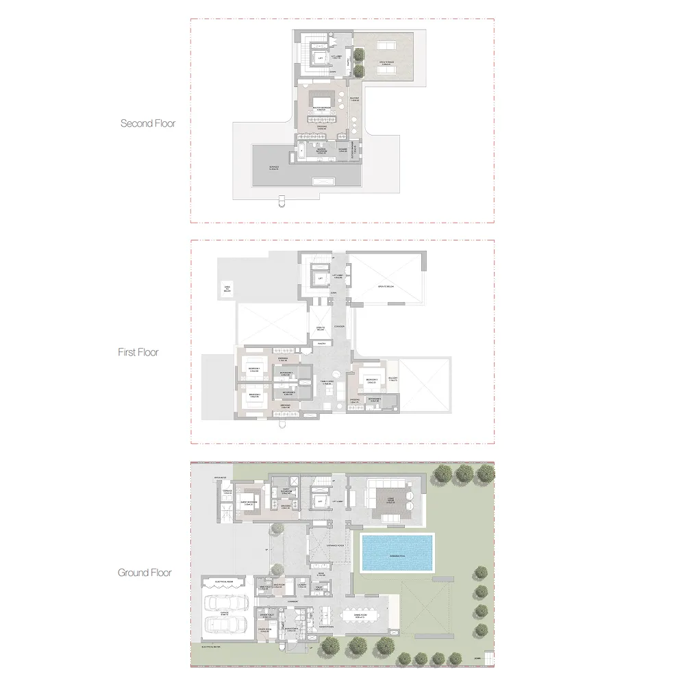 Floor plan — 5 BR