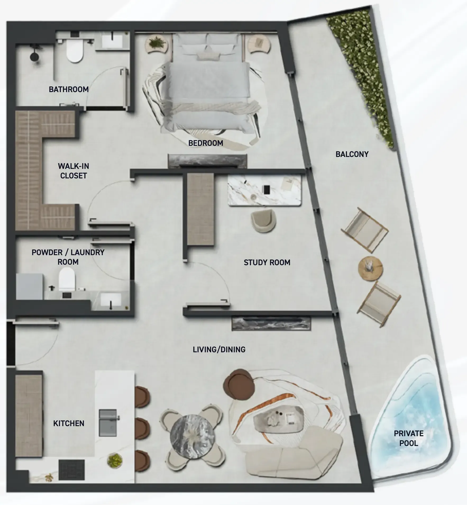 Floor plan — 1 BR