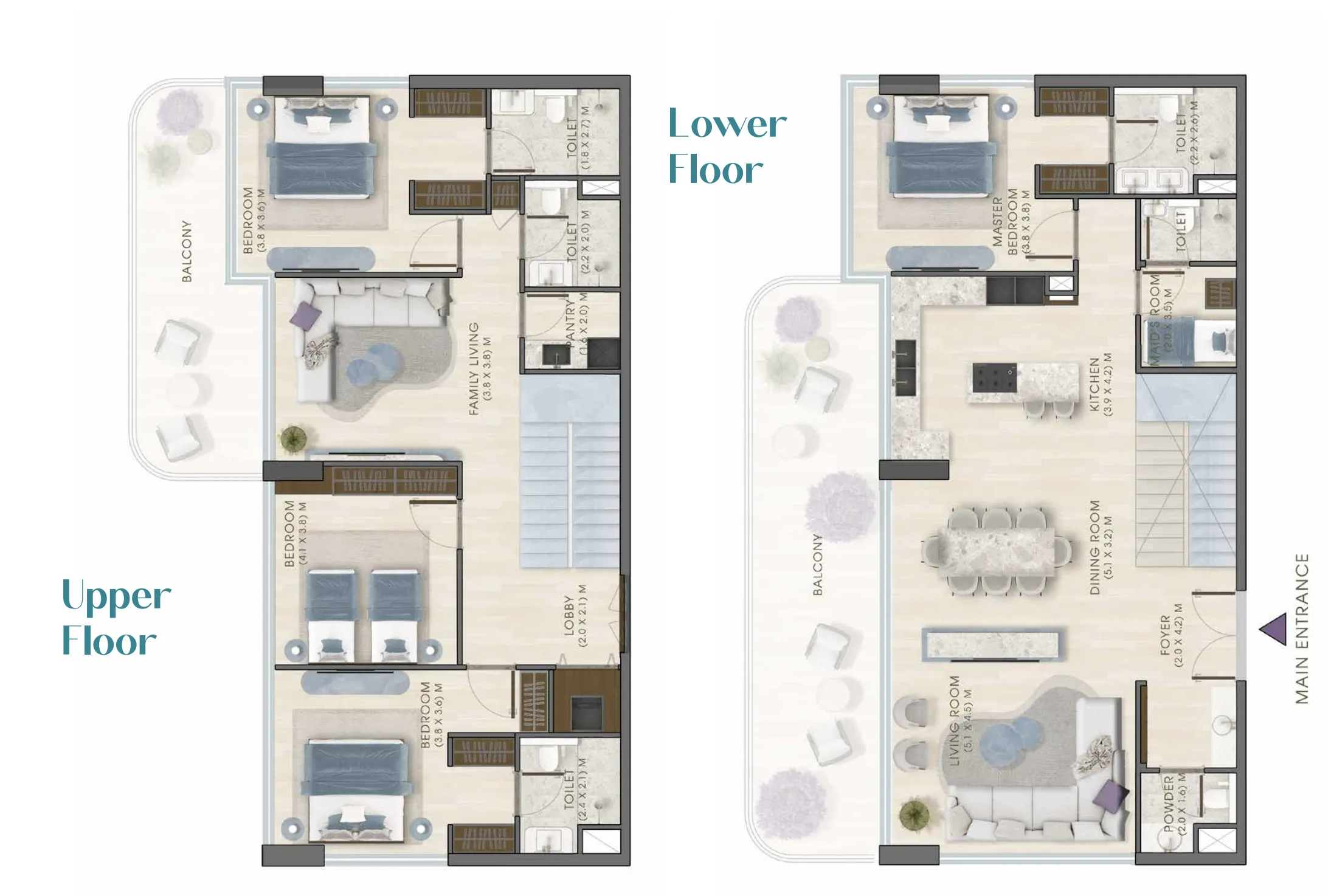 Floor plan — 4 BR