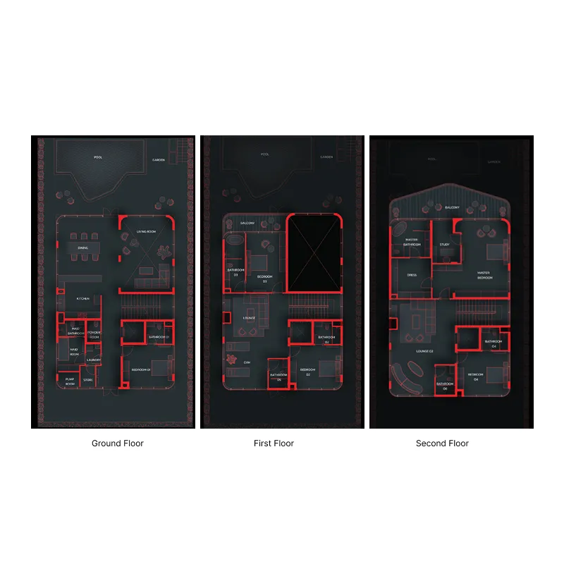 Floor plan — 5 BR