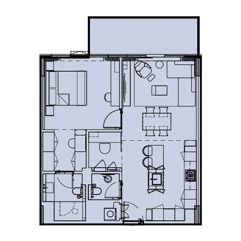 Floor plan — 1 BR
