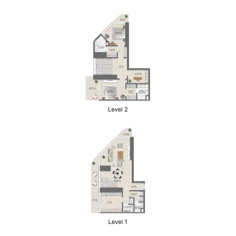 Floor plan — 2 BR