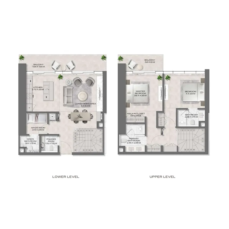 Floor plan — 2 BR