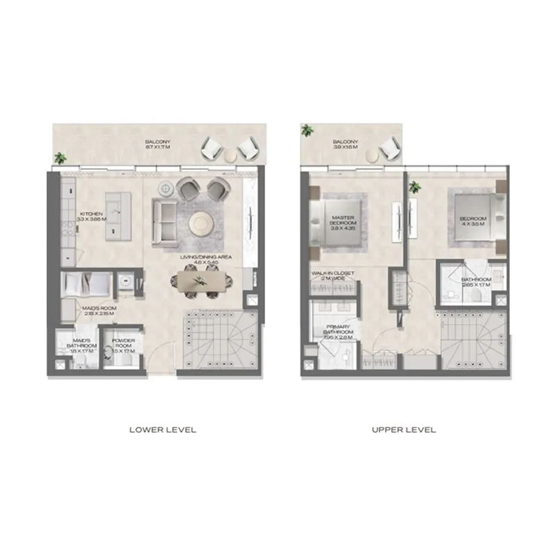 Floor plan — 2 BR