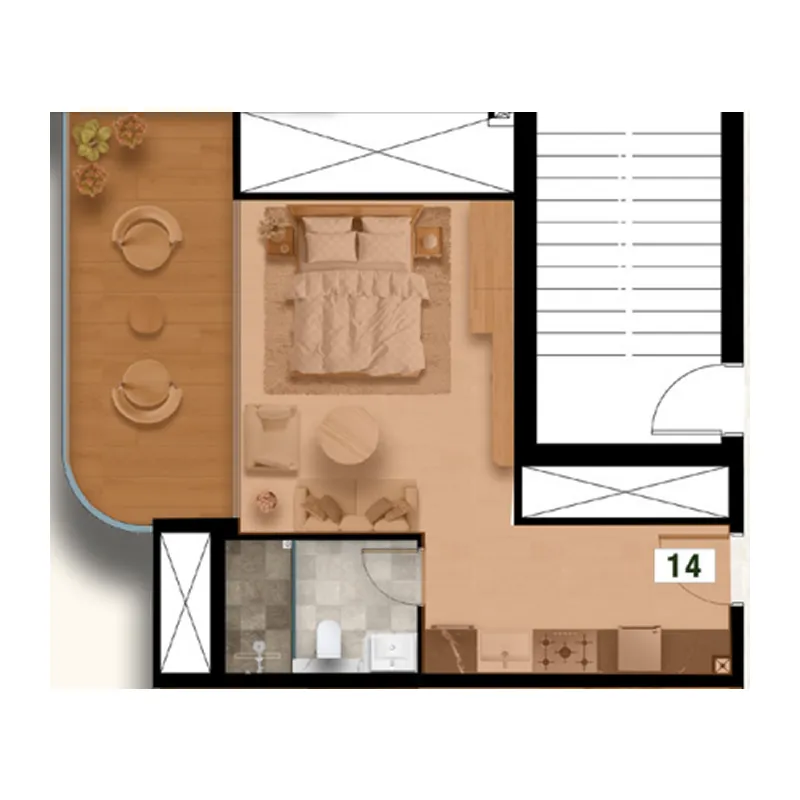 Floor plan — Studio