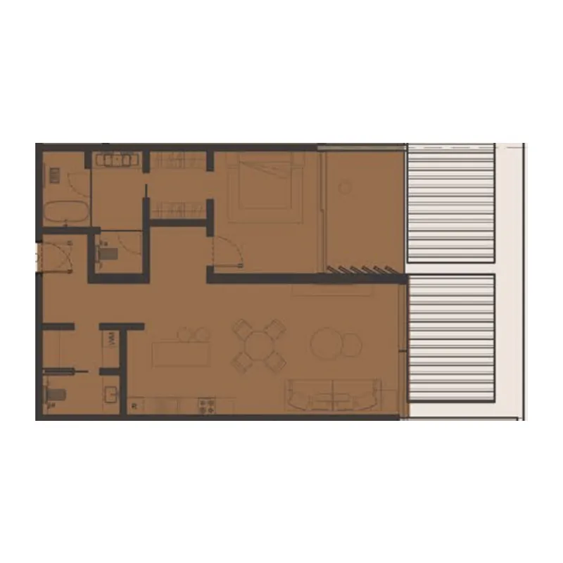Floor plan — 1 BR