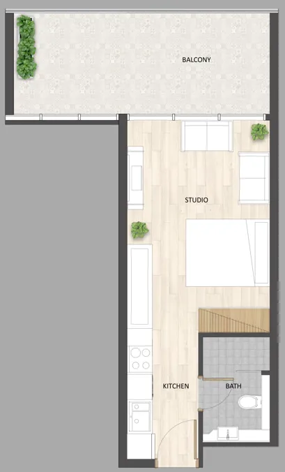 Floor plan — Studio