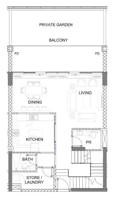 Floor plan — 2 BR