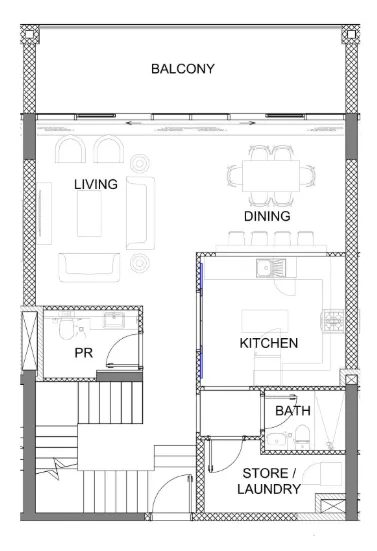 Floor plan — 2 BR
