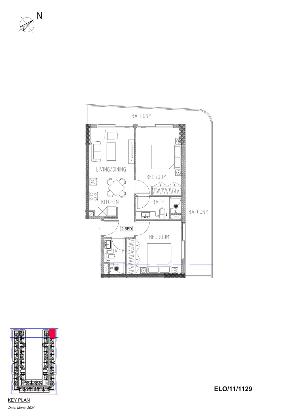 Floor plan — 2 BR