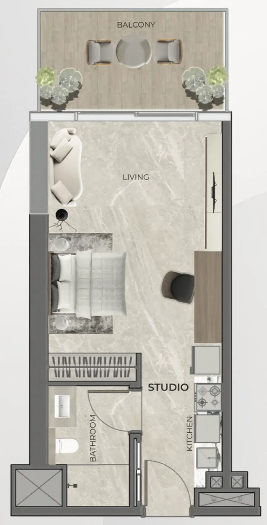 Floor plan — Studio