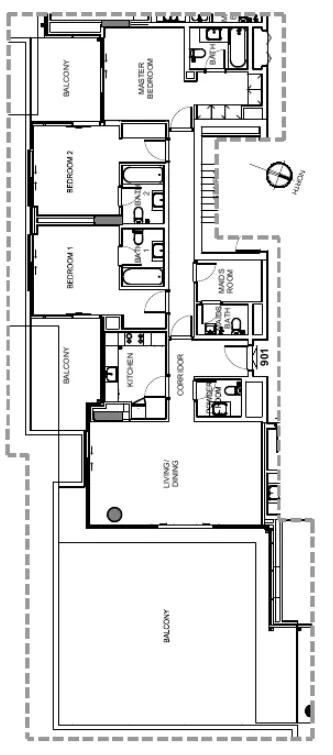 Floor plan — 3 BR