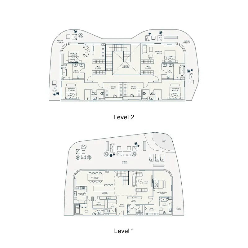 Floor plan — 5 BR