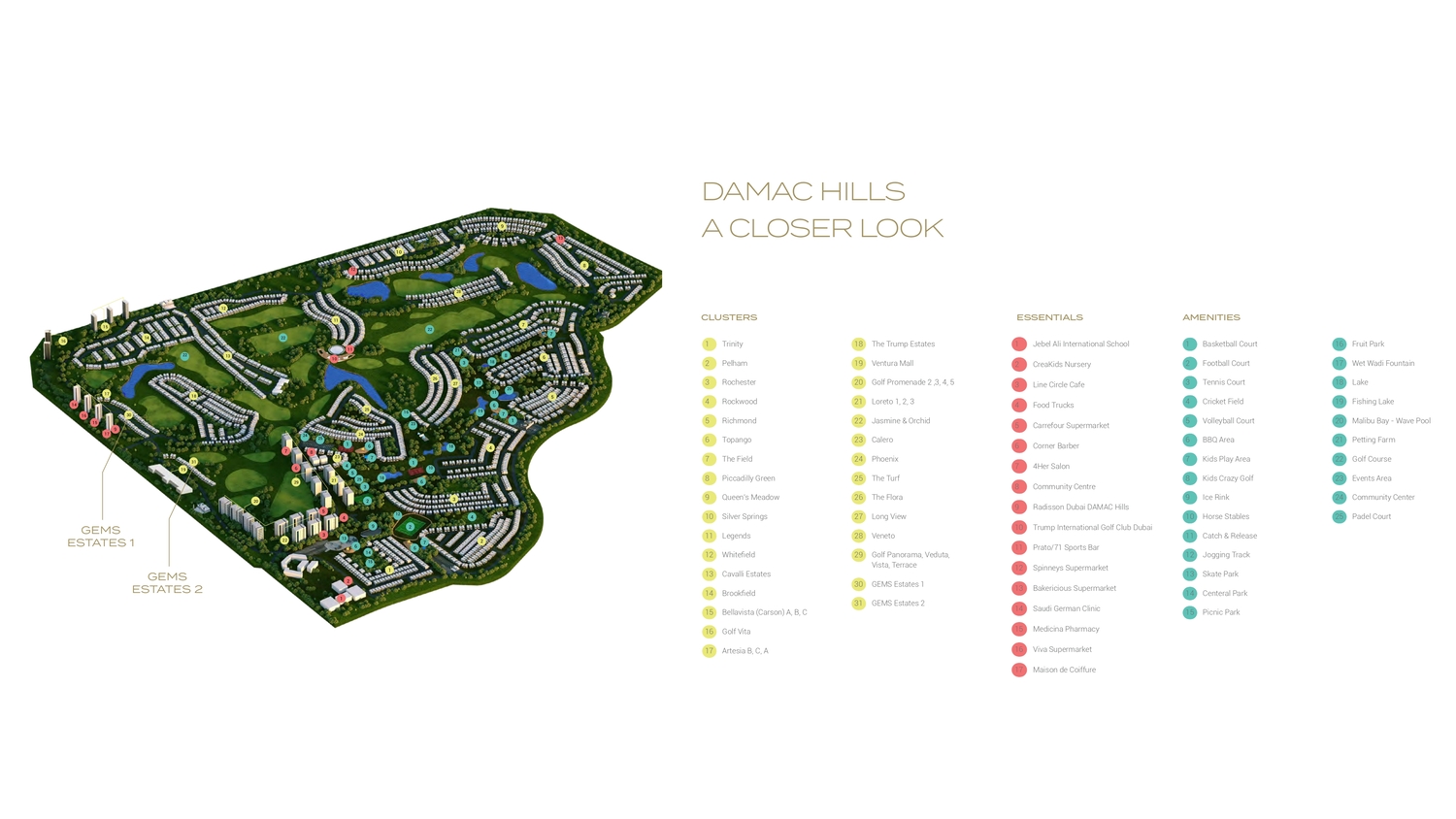 Masterplan — Damac Hills - Gems Estates