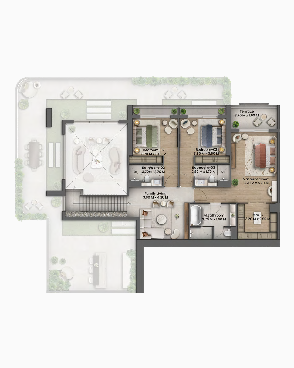 Floor plan — 4 BR