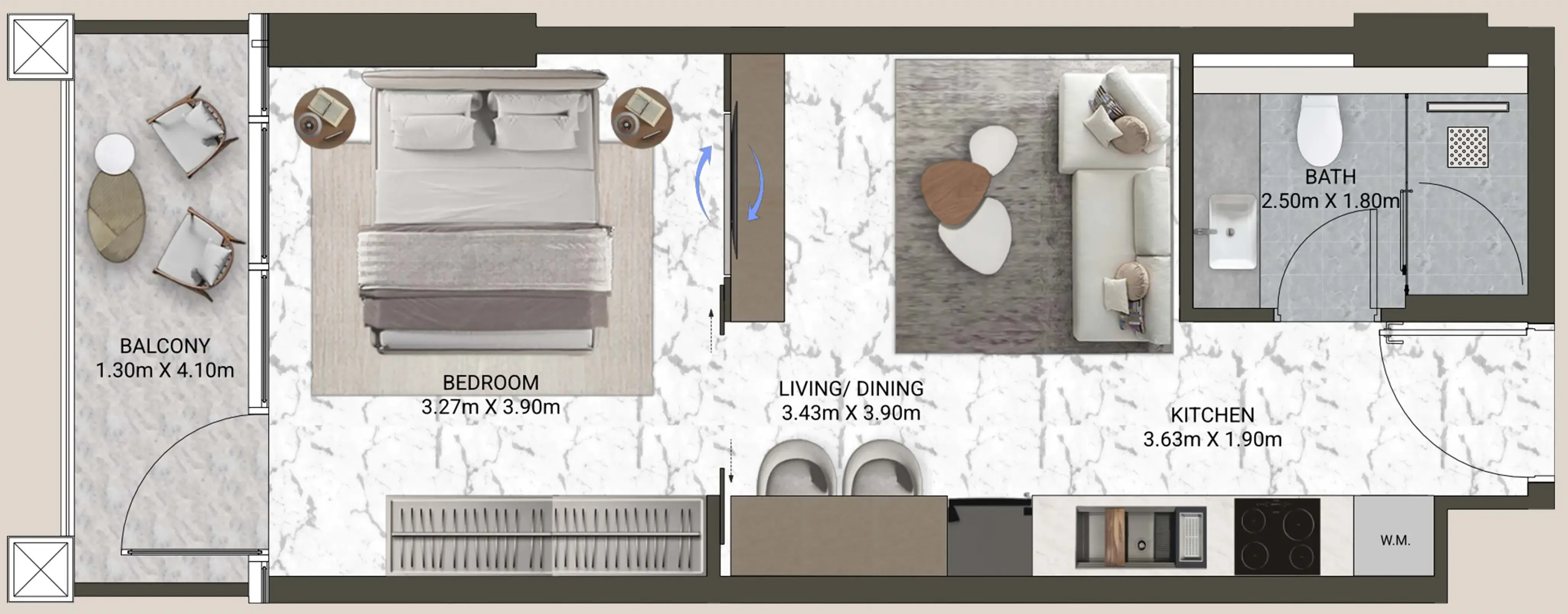 Floor plan — Studio