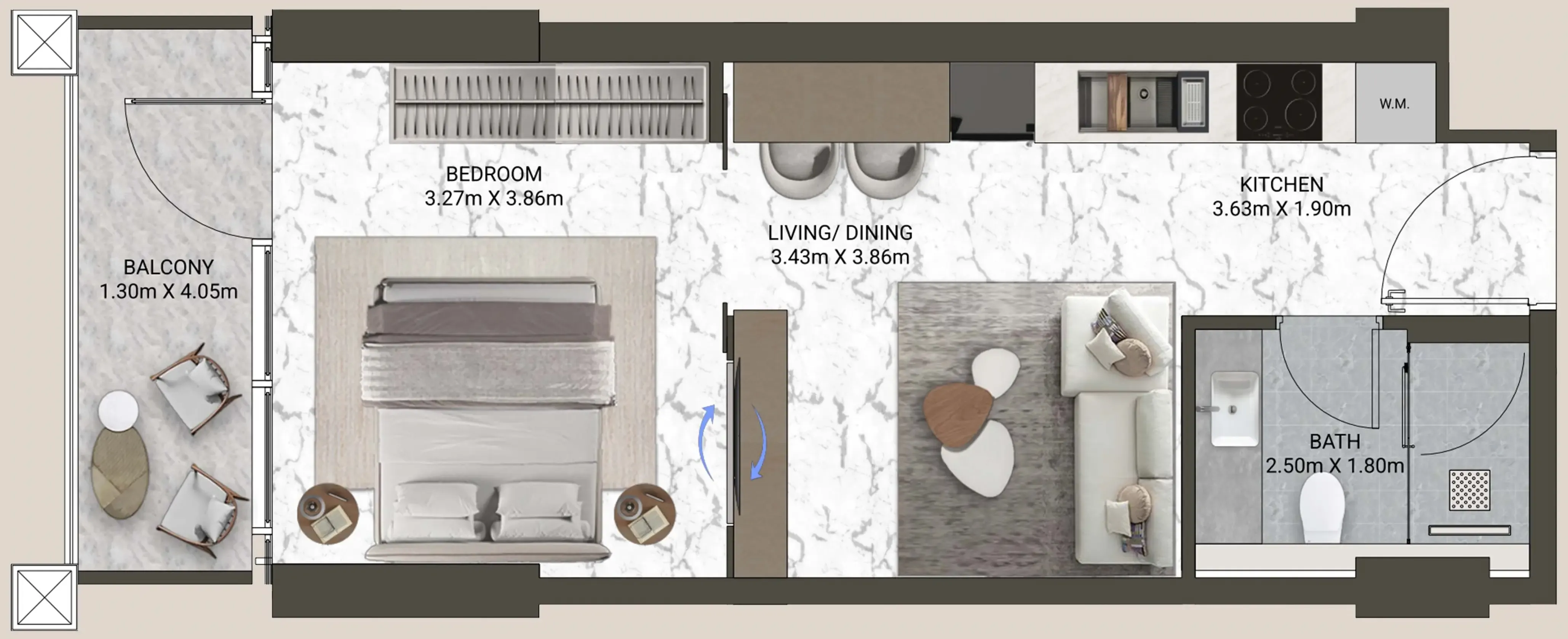 Floor plan — Studio