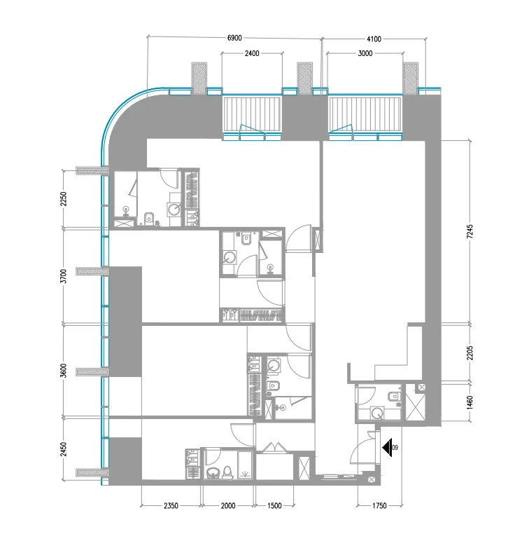 Floor plan — 3 BR