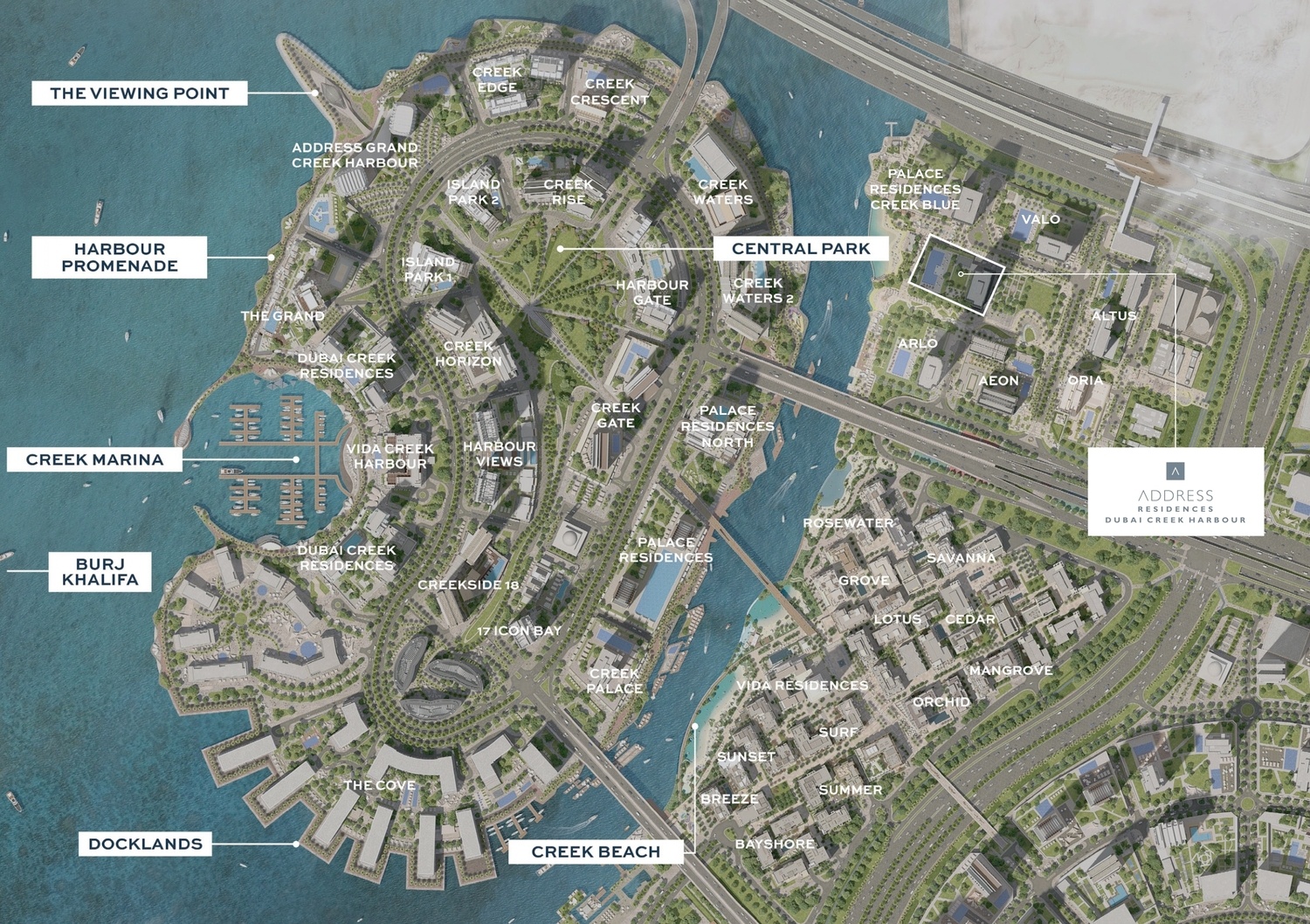 Masterplan — Address Residences Dubai Creek Harbour